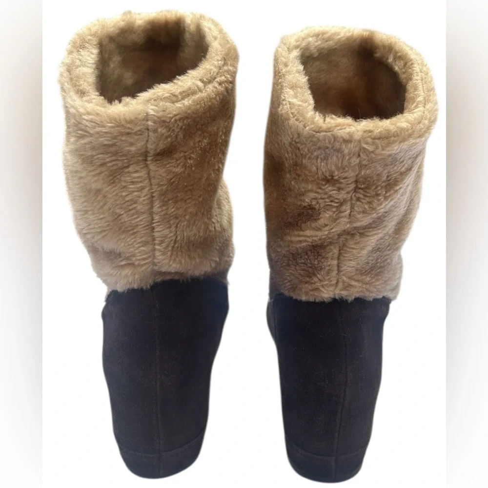 ALDO Women’s Platform Suede Faux Fur Lining Upper Ankle Boots - Picture 5 of 10